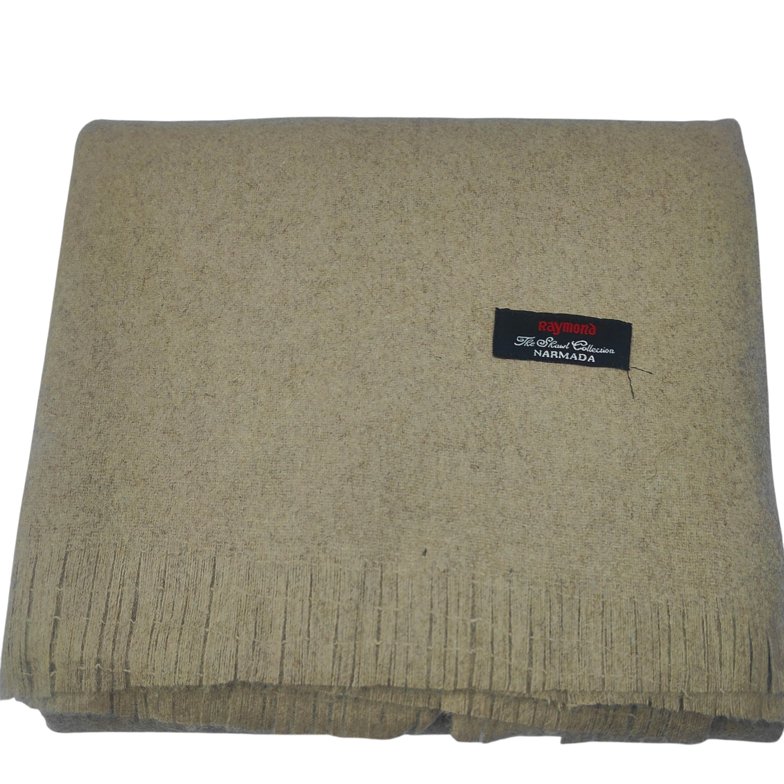 Raymond Woollen Thick Shawl Lohi Narmada Colour Natural